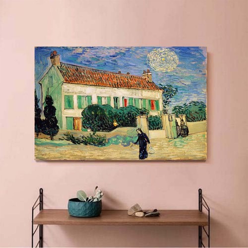 Vincent van Gogh Whitehousenight Hand-painted Oil Painting Wall Art - Picture 3 of 6