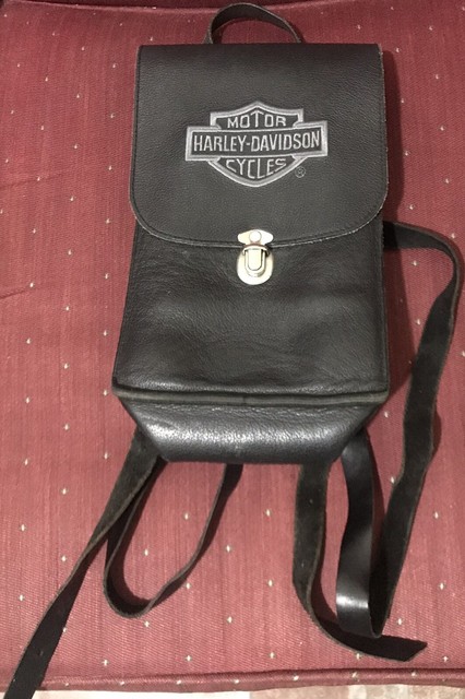 harley davidson leather backpack purse