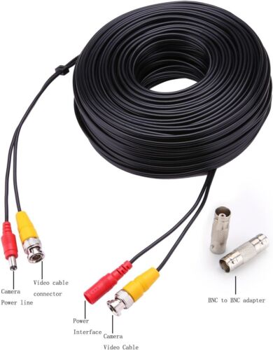 4x150ft Kamera Kabel BNC Video Wire Sicherheitskabel für CCTV DVR Black Schwarz. - Bild 4 von 8