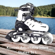 Kuxuan Skates Adjustable Inline Skates for Youth w/Full Light Up Sz L