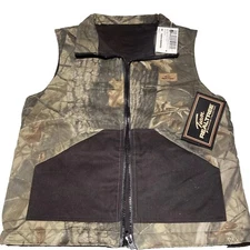 Real Tree Hardwoods 20-200 Reversible Camo Black Vest Youth Size Small