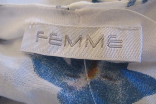 NUEVO SIN ETIQUETAS VESTIDO SIN MANGAS FLORALES MEZCLA DE SEDA FLORAL ALTA CON ETIQUETAS DE MUJER MEDIANA AZUL/BLANCO - Imagen 7 de 7