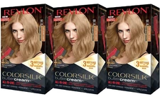 (3) REVLON COLORSILK BUTTERCREAM ALL-IN-ONE HAIR COLOR - LIGHT NATURAL BLONDE
