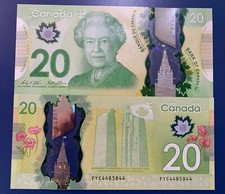 Canada $20, UNC, 2012 3-digit RADAR FYC 4485844 Wilkins Poloz Queen Elizabeth