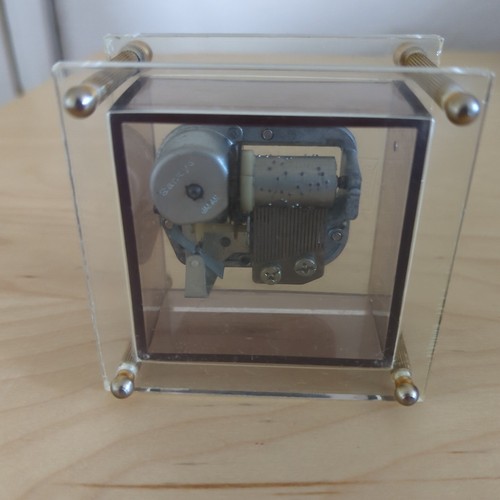 Vintage Music Box Mechanism And Clear Box. Sankyo Vintage Box, Tested - Picture 3 of 6