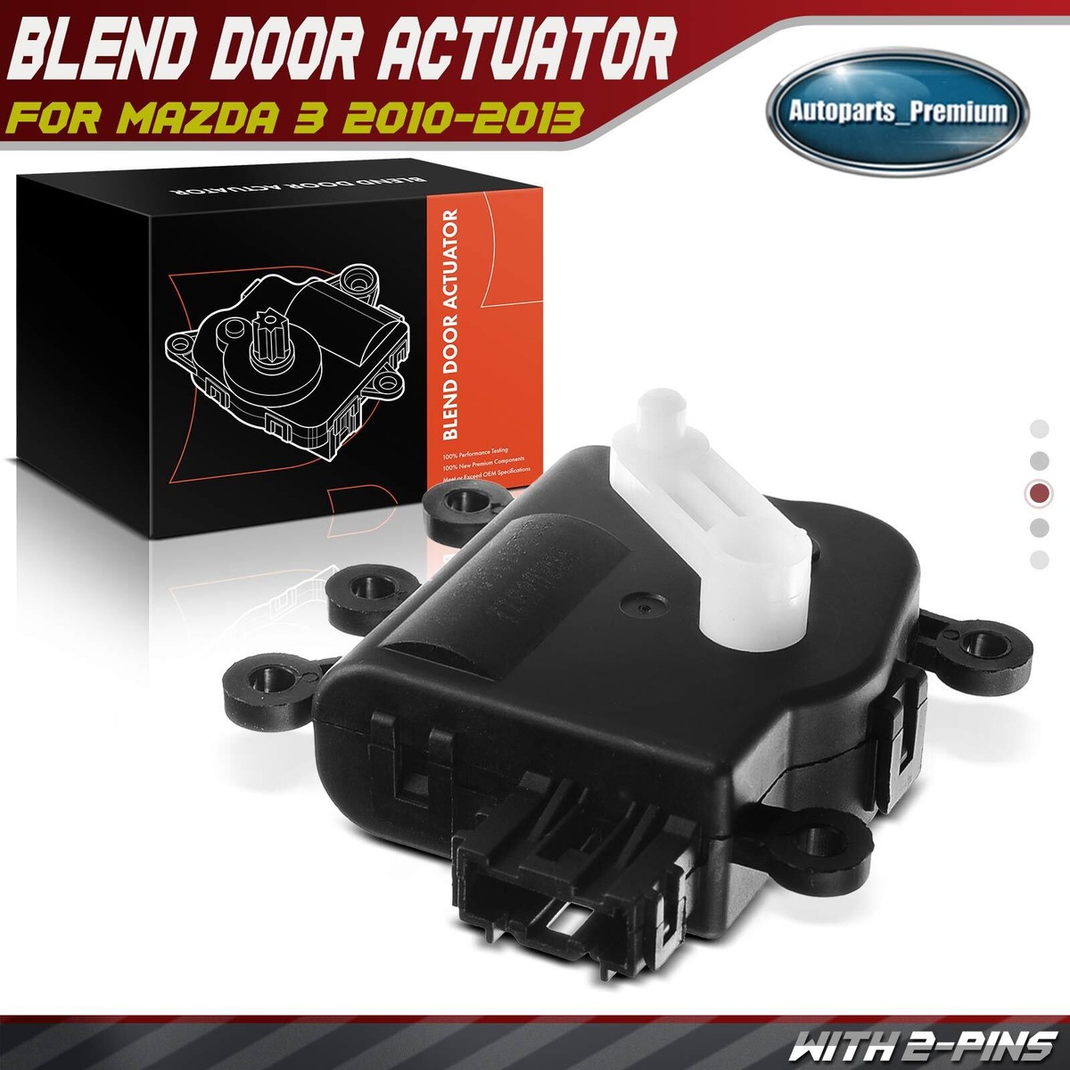 バーター HVAC Heater Blend Air Door Actuator for Mazda 3 2010-2013 Main 604
