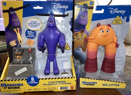 Disney Monsters At Work Tyler Tuskmon The Jokester Figure Playset Val Little Toy - Foto 1 di 8