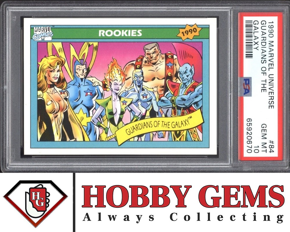 Guardians of the Galaxy PSA 10 1990 Marvel Universe #84 Gem Mint Collectible Card