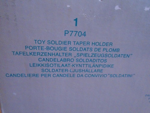 VTG 1990’s Partylite Ceramic Toy Soldier Taper Holder New...Open Box SET - Picture 18 of 22