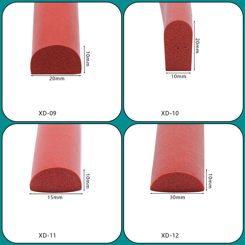 4mm-20mm D-Type Sealing Strip, Silicone Foam, Semi-Circular Solid Sealing Strip - Image 4 of 4