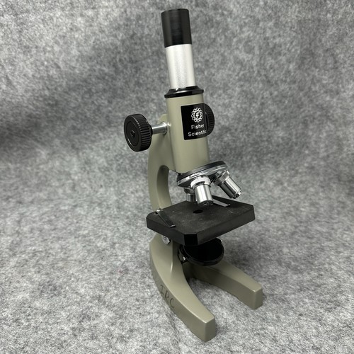 Fisher Scientific Student Microscope 4x 10x 100x Gray Classroom No Light Source