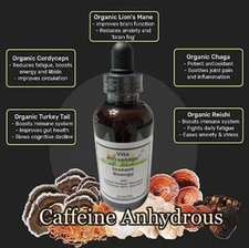 5X Stronger Instant Energy 20X 5-in-One Adaptogenic Mushroom Tincture 4oz