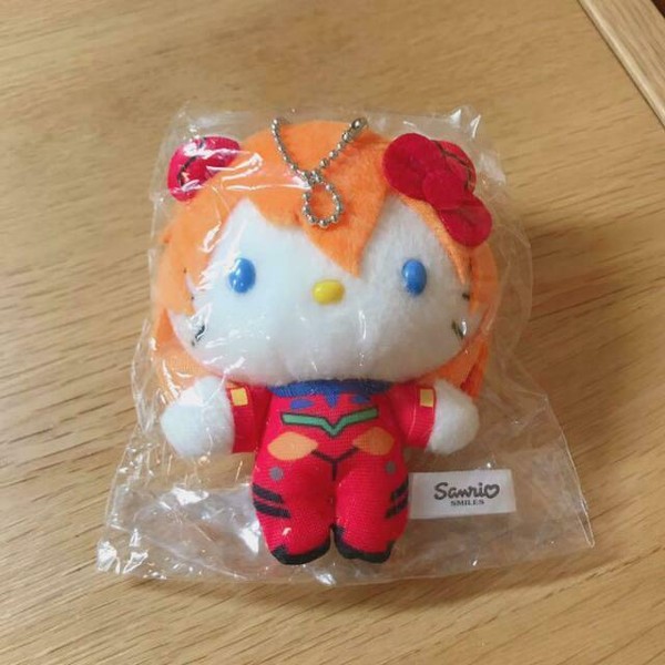 Neon Genesis Evangelion Eva X Hello Kitty Plush Toy REI and Asuka Set