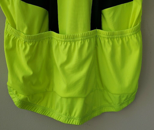 Men's Nishiki Cycling Shirt Large Pullover 1/4 Zip Pockets High Visibility - Picture 8 of 10