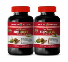 hemp oil softgels for pain - ORGANIC HEMP SEED OIL 1400MG - stress relief 2 Bott