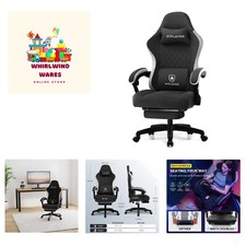Gaming Chair, Computer Office Chair with Pocket Spring Cushion, Linkage Armre...