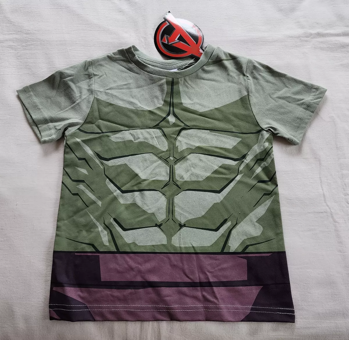 Marvel Avengers Boys The Hulk Dress Up Printed Short Sleeve T Shirt Size 7 New