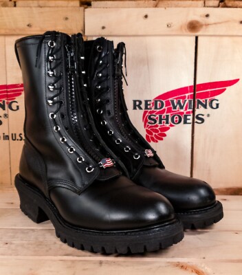 Red Wing 699 Zip-Up Fire Boots Size 10.5D (Soft Toe) (USA