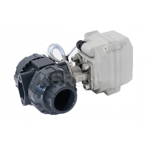 NPT 1/2''-2'' PVC Motorized Ball Valve CR2-02 Electrical Valve AC24V,DC12-24V - Picture 8 of 12