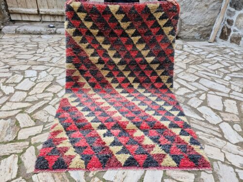 Alfombra vintage tejida a mano de Damasco, suave sueco escandinavo felpa decoración para el hogar - Imagen 1 de 11