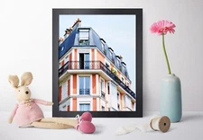 16x20 Wood Photo Frame for Picture Poster with Real Glass and 1.25'' Wide, Black