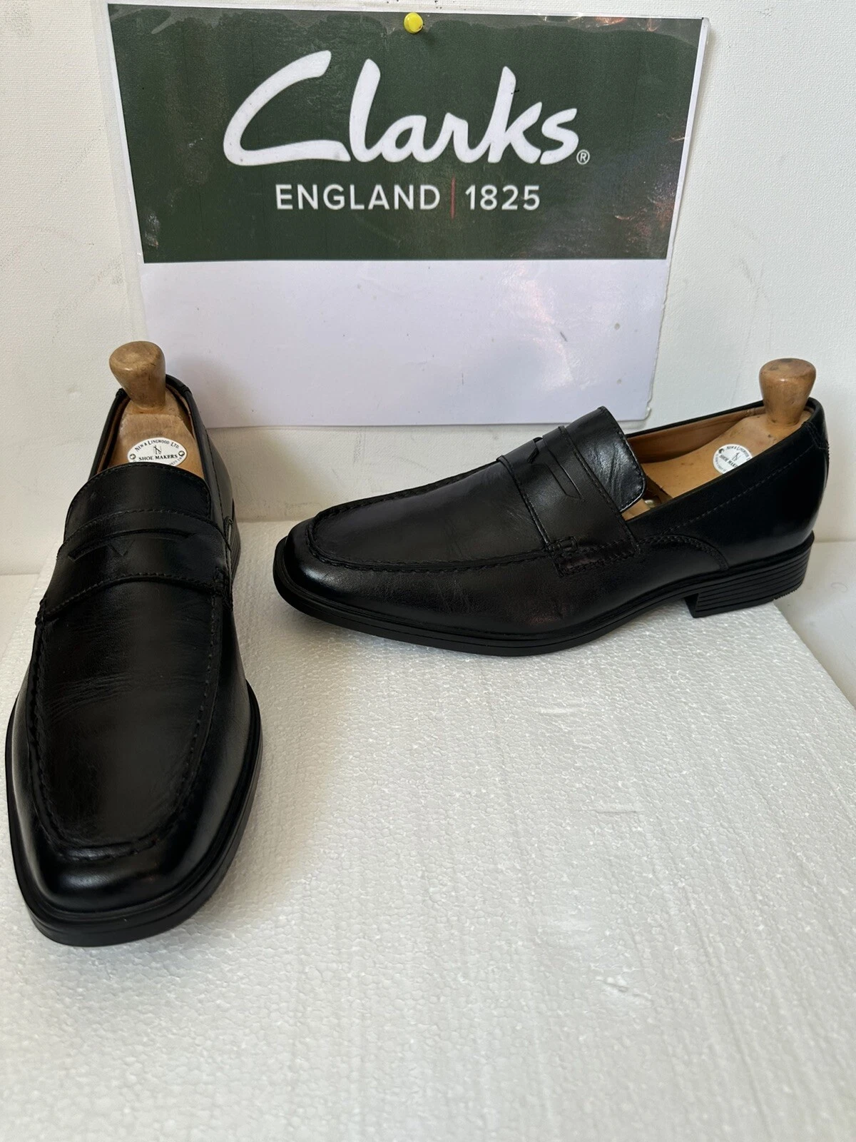 Scarpe mocassino Clarks in pelle taglia UK 8 EU 42 colore nero