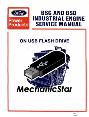 Ford BSD BSG Industrial Engine Service Shop Manual 326 329 333 442 444 666 (USB)