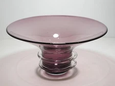 Signed Wendy Hannam Mauve Glass Vase — Australian Studio Glass Artist