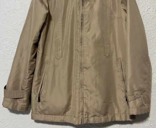 Weather Tamer Small Women Khaki Rain Chore Jacket Windbreaker Hooded Lined - Picture 3 of 12