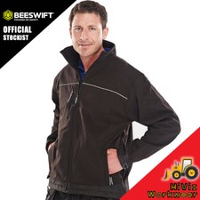 Image of Soft Shell Jacket Breathable Windproof Waterproof Work Coat Security Uniform