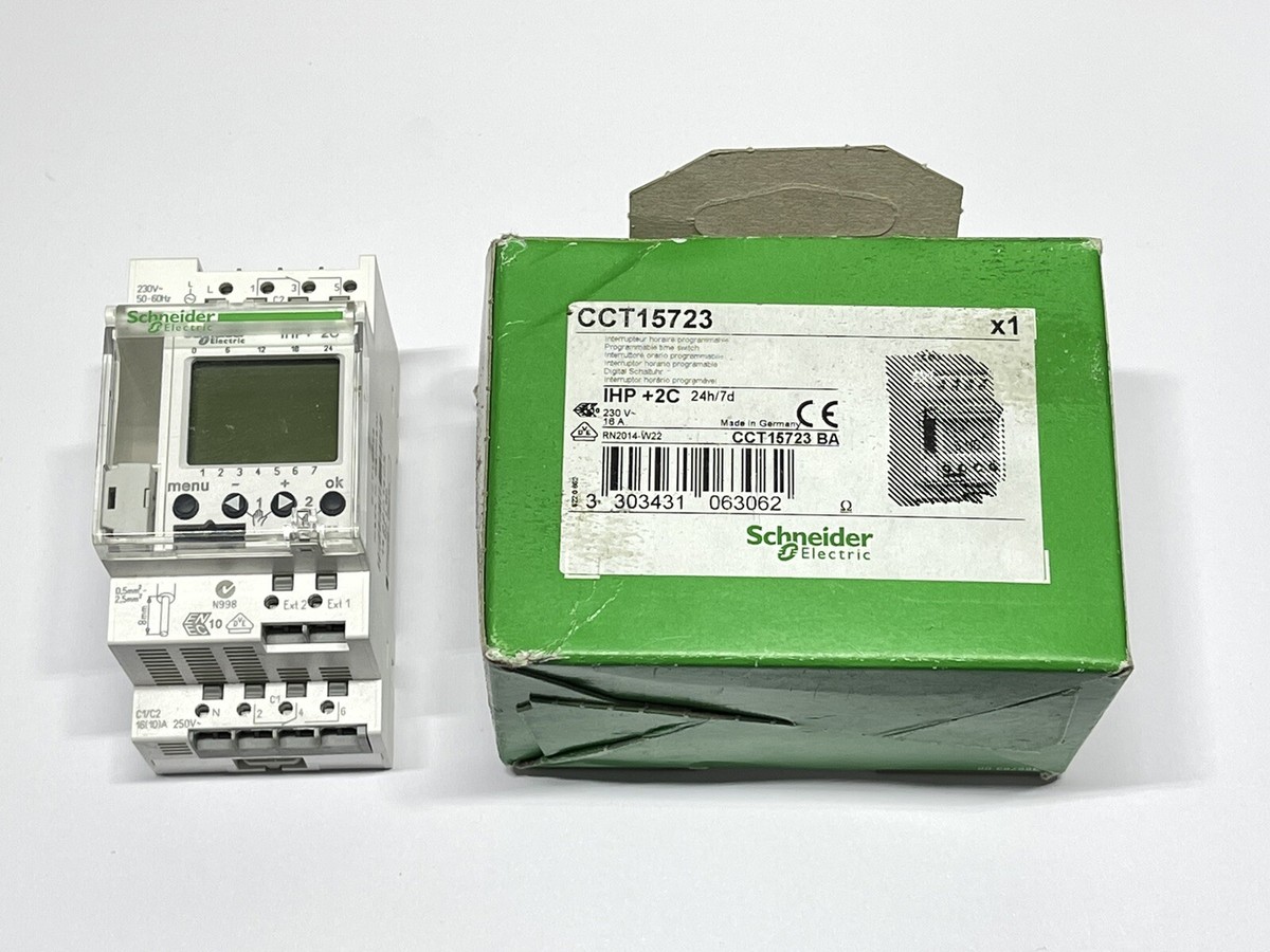 Schneider Electric CCT15723 Acti IHP +2C Digital Time Switch 24