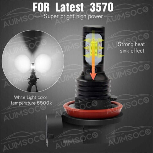 9005 H11 LED Lamps Kit Combo Bulbs 8000K High Low BEAM Super White Bright - Picture 3 of 24