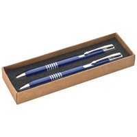 Schreibset / Bestehend Aus Kugelschreiber + Druckbleistift / Farbe: Blau