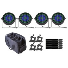 JMAZ Lighting JZ2010 Versa Flex Par TRI220 88W LED Par Lights 4-Pack w Bag