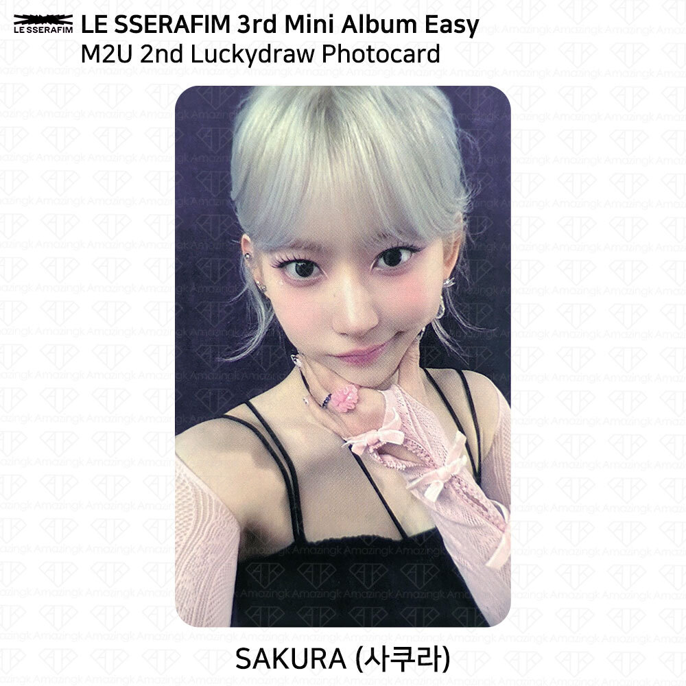 ルセラフィム　easy m2u 2次　ラキドロ　トレカ Le Sserafim 3rd Mini Album Easy 2nd Lucky Draw Photocard M2U