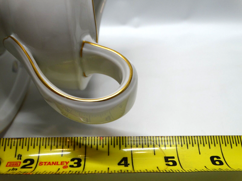 Vtg 30's Thomas Rosenthal Pastel Poppy Porcelain Gravy Boat -Attached Underplate - Picture 12 of 12