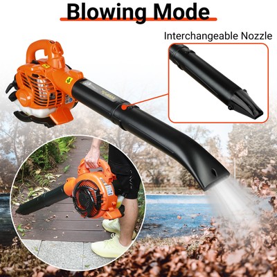 Gas Leaf Blower Handheld 2-Stroke Cycle Household Small Duty Grass Yard Cleanup