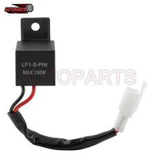 Motorcycle 2Pin Electronic LED Turn Signal Lamp Flasher Relay For Honda Kawasaki