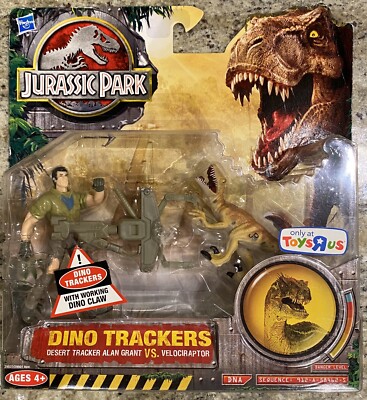 Rare New 2009 Jurassic Park Grant Vs. Velociraptor NIB Dino Trackers Toys R Us
