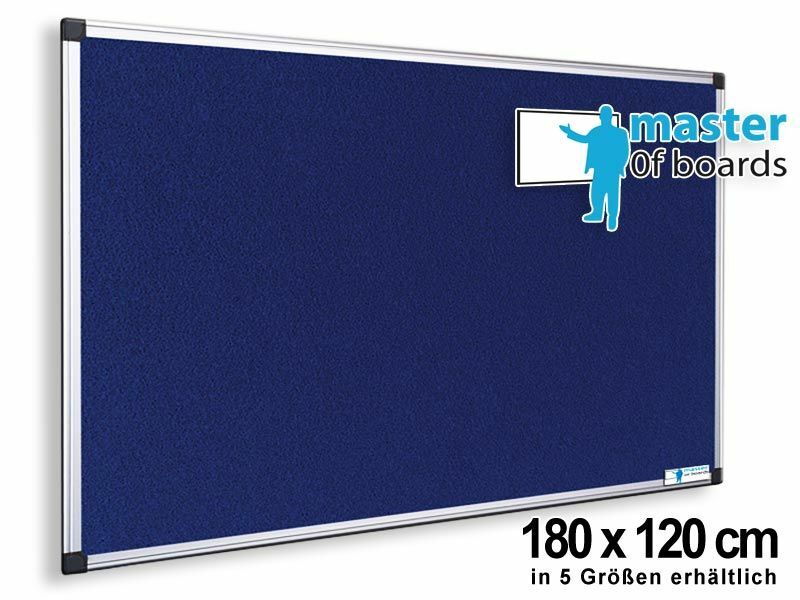 Tablero de fieltro | azul | 180x120 cm pizarra pizarra de pared pared magnética tablero de fieltro