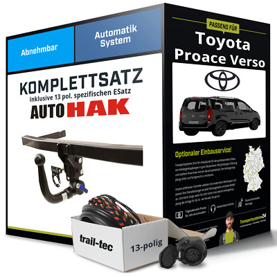 Für TOYOTA Proace Verso MPY Anhängerkupplung abnehmbar +eSatz 13pol 03.2016- NEU