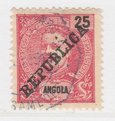 Portugal Kolonie Angola 1911 Republica 25r gebrauchte Briefmarke A23P15F12217