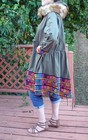 NEW! size L SACAI Green Embroidered Parka Coat with Faux fur Detachable Hood — photo 9