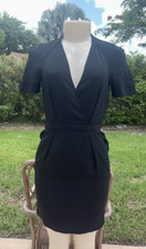 Stella McCartney BLACK STRETCH SHORT SLEEVE POCKET CASUAL Sz 38 MADE IN HUNGARY