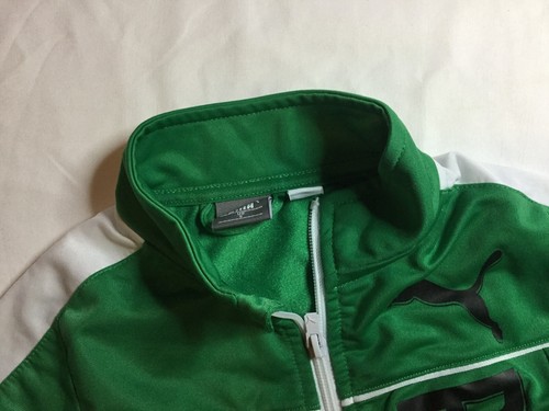 Set of 2 Puma Boys Kids Sz 5 Zip Up Track Jacket Green Red - Picture 4 of 12
