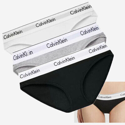 Damen CK 3er Pack CALVINKLEIN Komfortabel Unterhosen Low Rise Unterwäsche  Slips+ 