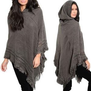 Women-Knitted-Hooded-Cardigan-Sweater-Batwing-Tops-Poncho-Cape-Coat-Outwear