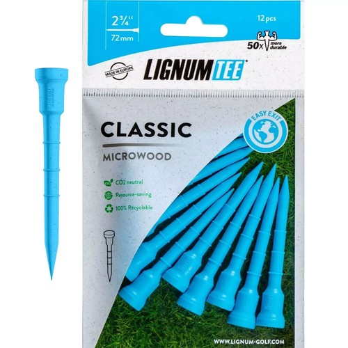 Lignum Golf Tees Anti-Spin Flat Head Adjustable Bio-Based Durable - Picture 22 of 42