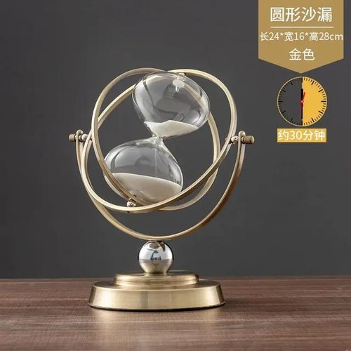 Reloj de Arena 30-60 Minutos Arte Metal Moderno Multicolor Mediano Soporte Libre Novedad - Imagen 27 de 33