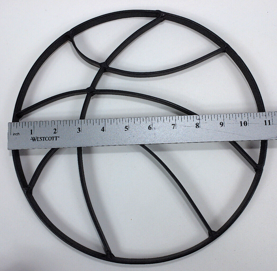 Lot of 3 Black Cast Iron Sports Trivets / Hot Plates / Wall Hangings